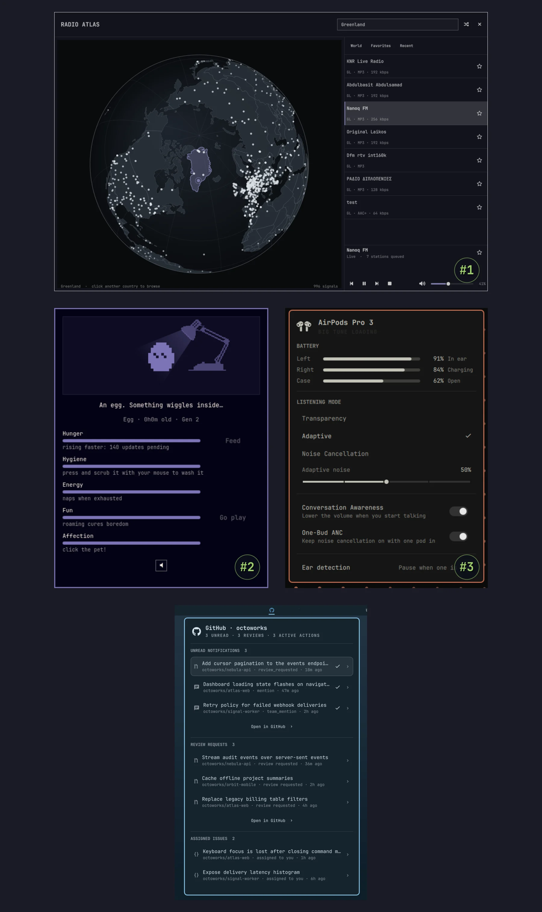 Radio Atlas, Omagotchi, AirPods και GitHub